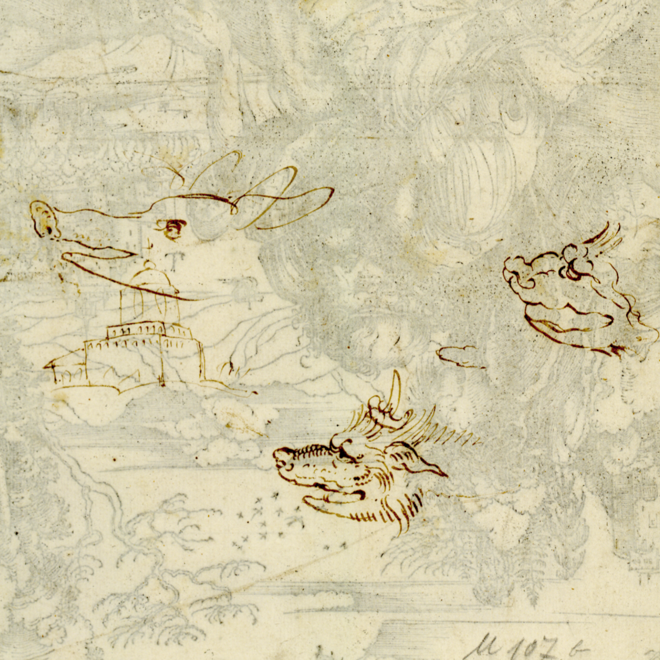 Skizzen von Dürer; Tierköpfe