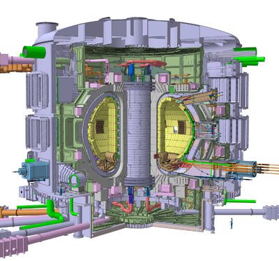 schematic cross-section of the ITER Tokamak