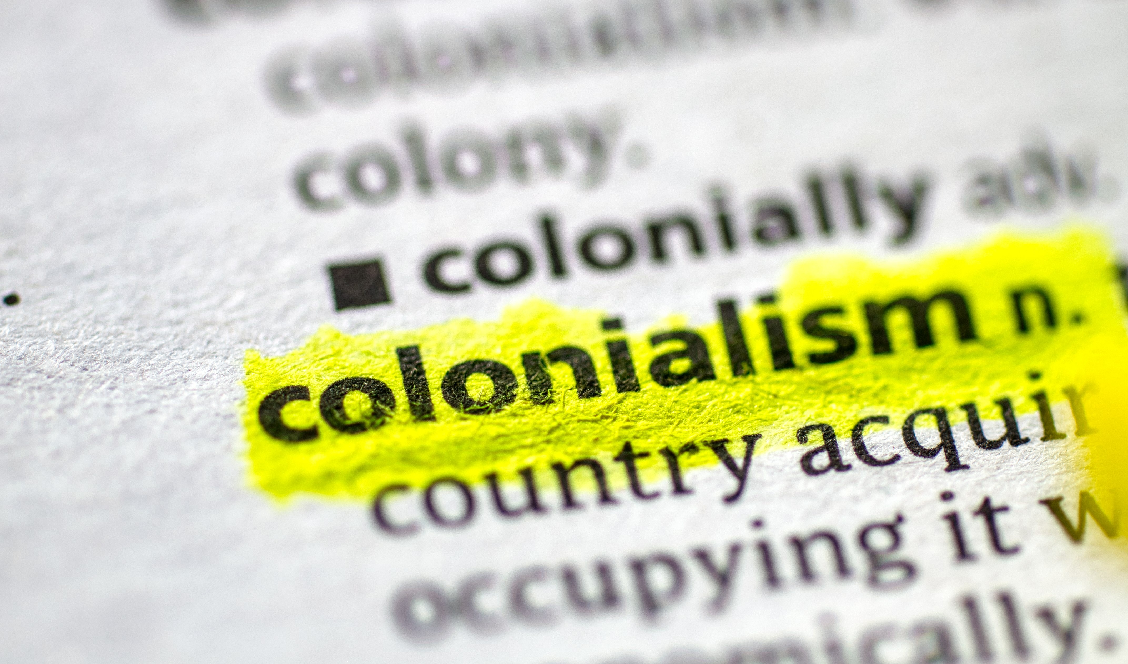 Visualisierter Lexikoneintrag "colonialism"
