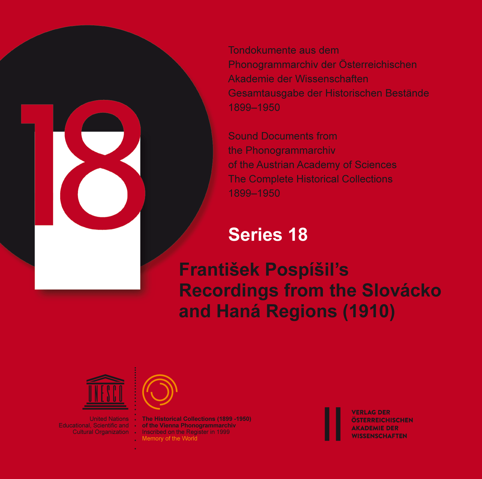 CD Cover: František Pospíšil’s Recordings from the Slovácko and Haná Regions (1910)
