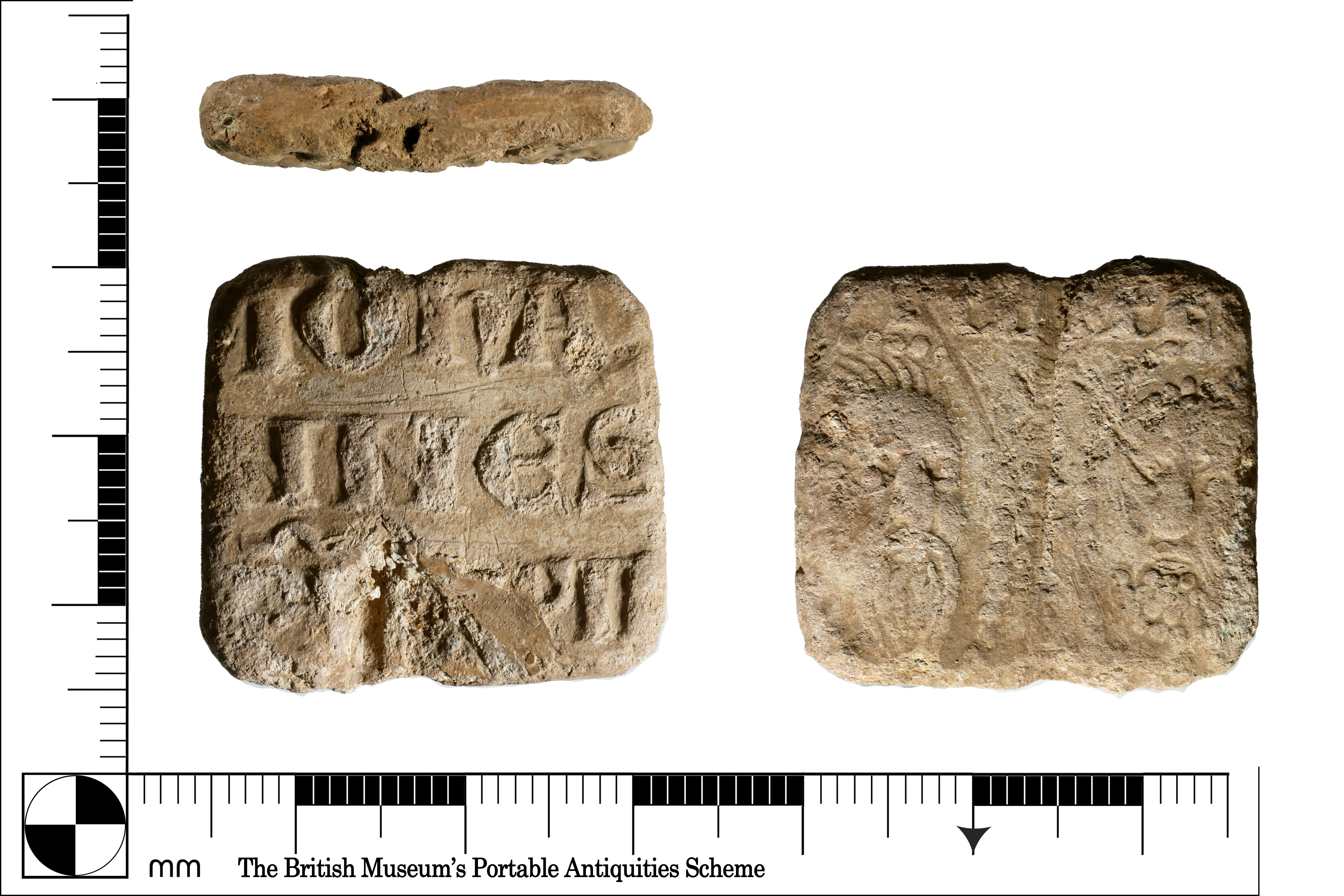 Converted papal bulla of Pope John XXII (1316-34) found at Bramley, Surrey