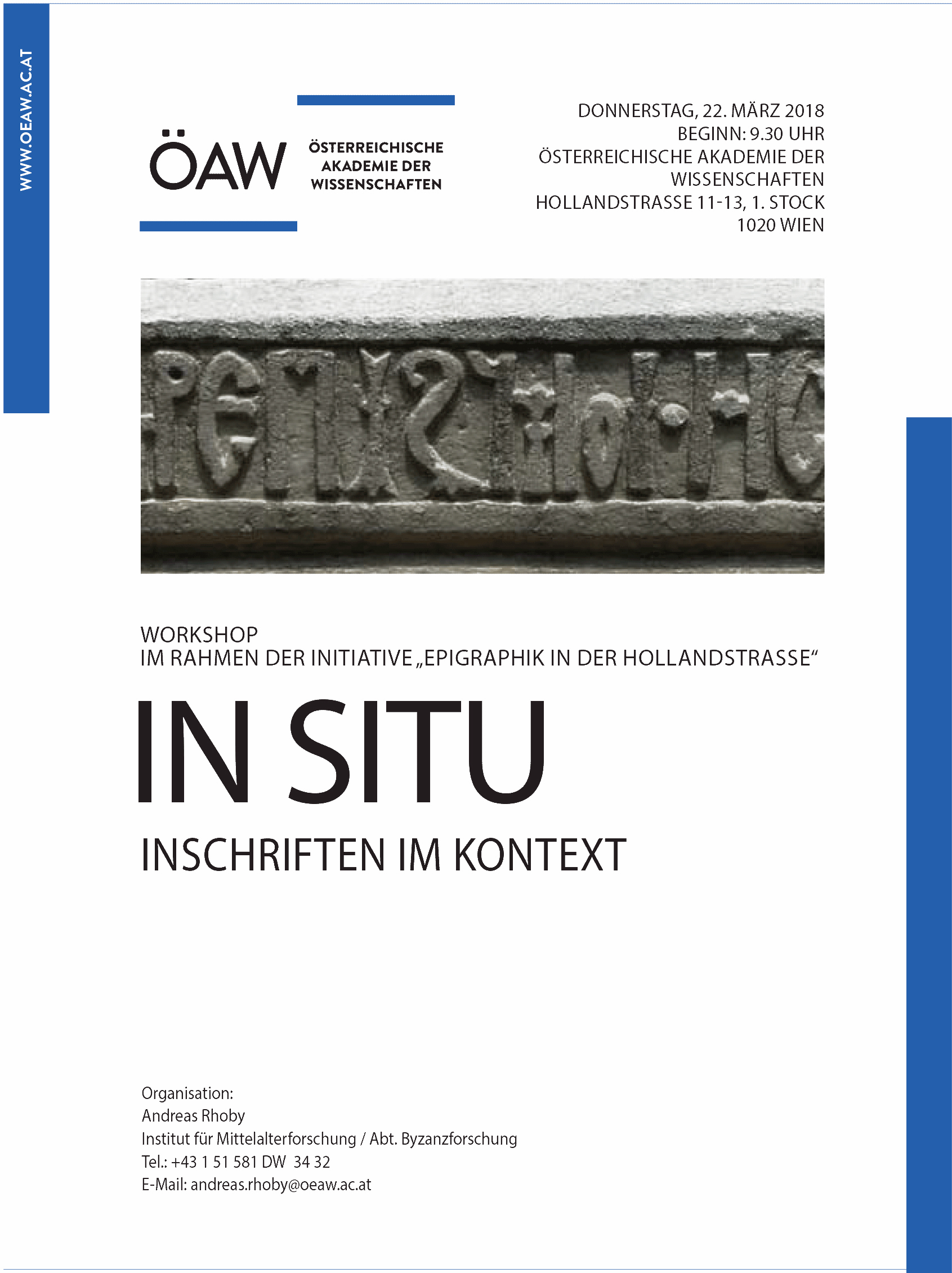 "IN SITU – INSCHRIFTEN IM KONTEXT"