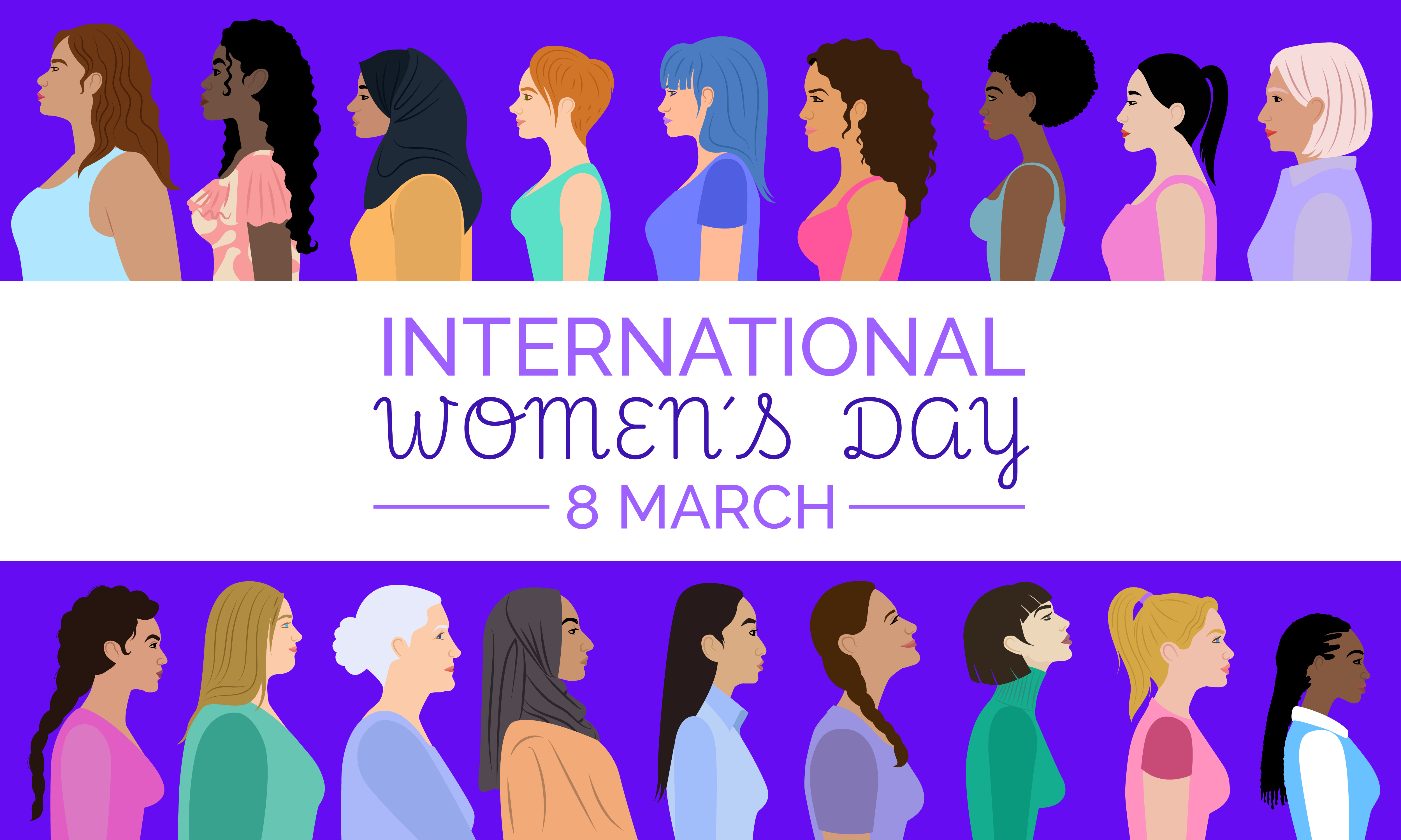Diverse Women Celebrating International Women’s Day on March 8