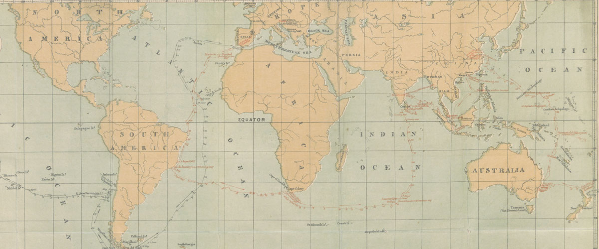 Die Reiseroute der Novara: Public Domain/CC