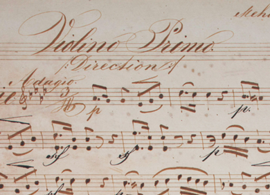 Abschrift der „Messe pour le Sacre de Napoléon“ (Krönungsmesse), die bisher dem französischen Komponisten Etienne-Nicolas Méhul zugeschrieben wurde. © IKM/ÖAW Abschrift der „Messe pour le Sacre de Napoléon“ (Krönungsmesse), die bisher dem französischen Komponisten Etienne-Nicolas Méhul zugeschrieben wurde. © IKM/ÖAW