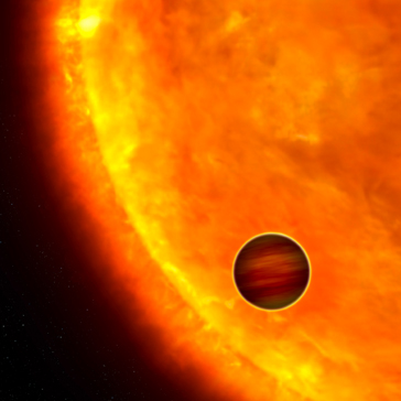 Exoplanet vor seinem Stern © Wikimedia/PD/NASA