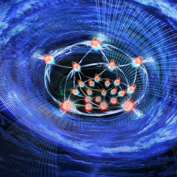 Ultrakaltes Gas bildet aufgrund von Quanteneffekten einen flüssigen Quantentropfen © IQOQI/Harald Ritsch