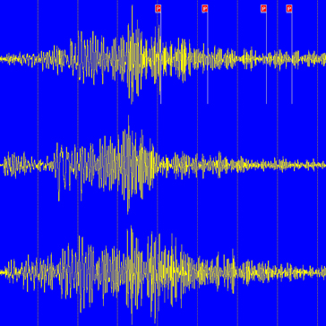 Seismogramm des Sumatra-Erdbebens am 26.12. 2004,  Conrad Observatorium © ZAMG