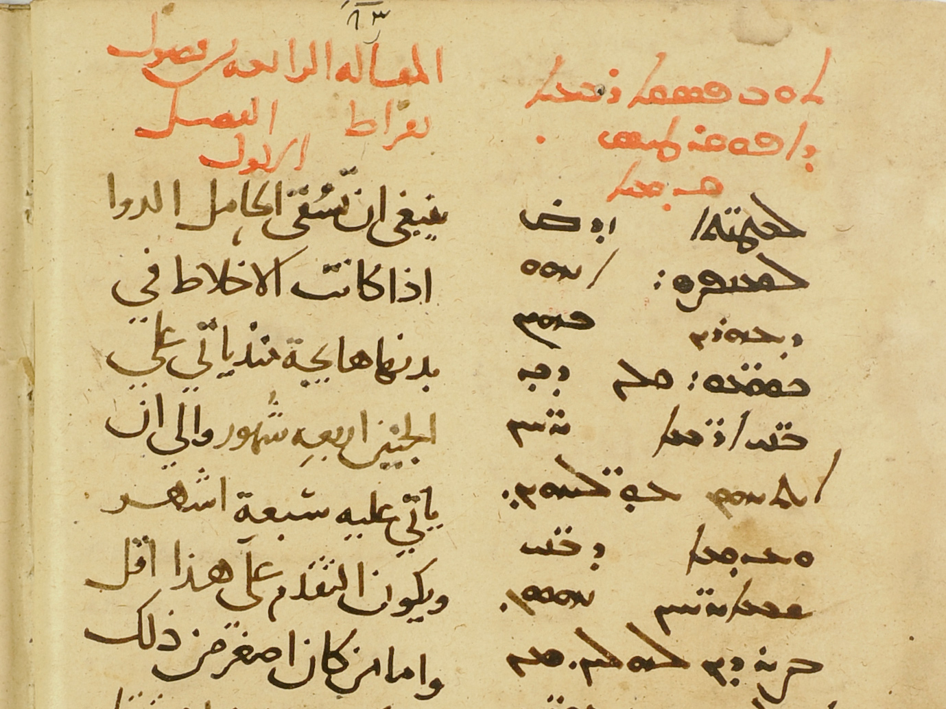 © Bibliothèque nationale de France, arabe 6734, f. 50v Syriac and Arabic versions of Hippocrates’ “Aphorisms”