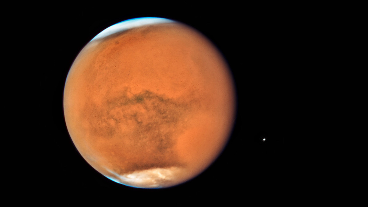 Der Mars vom Weltall aus gesehen Der Mars vom Weltall aus gesehen
