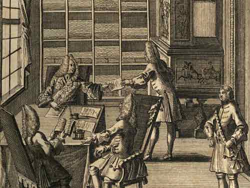 Verwaltungsarbeit um 1715 © Wikimedia/bassange.com/Public Domain