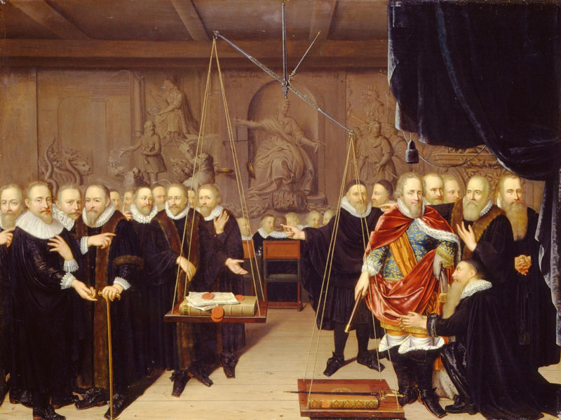Abraham van der Eyk, Allégorie sur les disputes entre remontrants et contreremontrants en 1618 (1721) © Lyon MBA