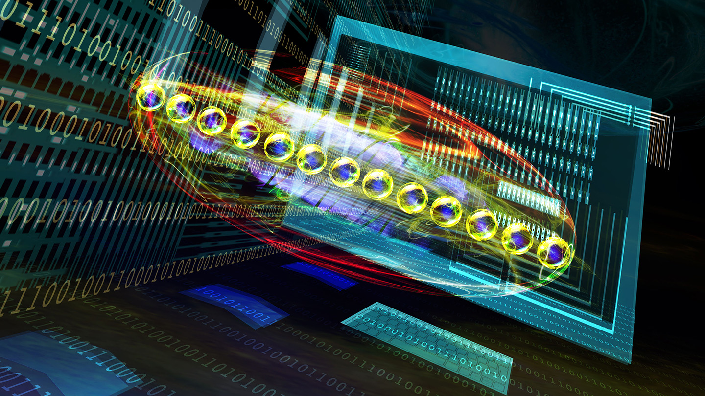 Bei dem neuen Verfahren wird der Quantenzustand des Quantensimulators auf einem klassischen Computer aus wenigen Messungen rekonstruiert. Das neue Verfahren ermöglicht es auch, den auf einem klassischen Computer abgespeicherten Quantenzustand, mit dem Zu Bei dem neuen Verfahren wird der Quantenzustand des Quantensimulators auf einem klassischen Computer aus wenigen Messungen rekonstruiert. Das neue Verfahren ermöglicht es auch, den auf einem klassischen Computer abgespeicherten Quantenzustand, mit dem Zustand im Labor zu vergleichen. © IQOQI Innsbruck/Harald Ritsch