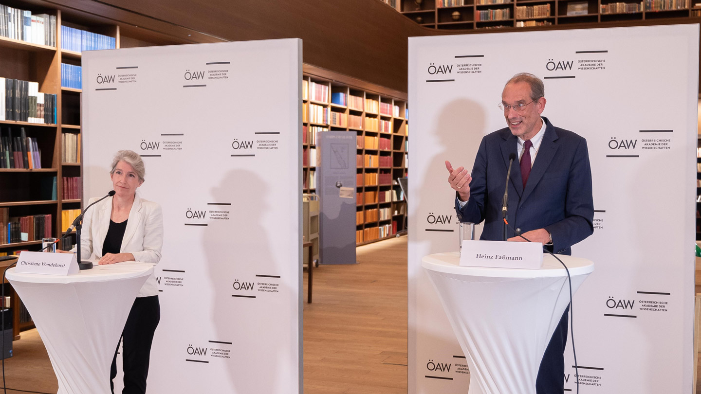 Präsentation Arbeitsprogramm ÖAW-Präsident Heinz Faßmann und ÖAW-Klassenpräsidentin Christiane Wendehorst