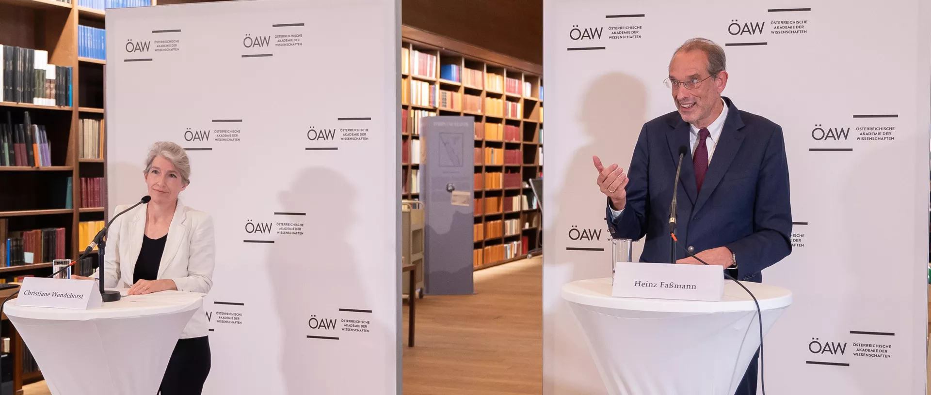 ÖAW-Präsident Heinz Faßmann und ÖAW-Klassenpräsidentin Christiane Wendehorst 