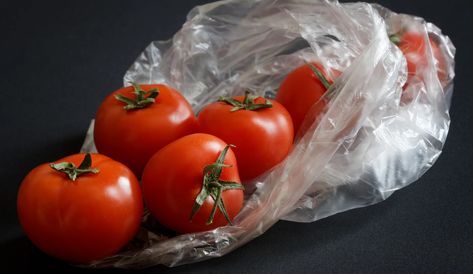 Foto von Tomaten in einem Einkaufssack