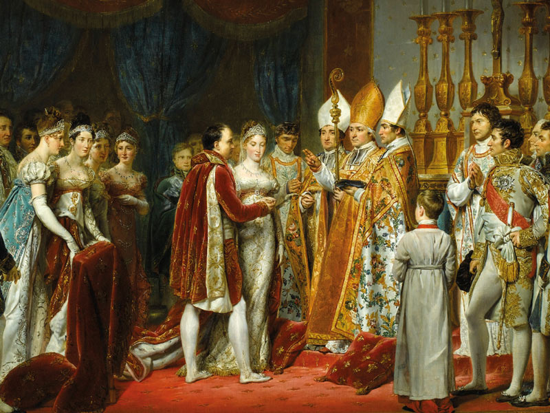 Gemälde der kirchlichen Trauung von Napoleon und Marie-Louise am 2. April 1810