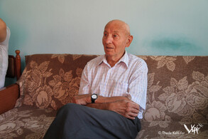One of the oldest inhabitants of Urovica, Branislav Golubović, during an interview (Urovica, 2016)