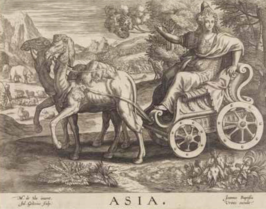 Julius Goltzius, Allegory of Asia, from The Four Continents, ca. 1560–1590, The Elisha Whittelsey Collection, © The Elisha Whittelsey Fund, 1949.