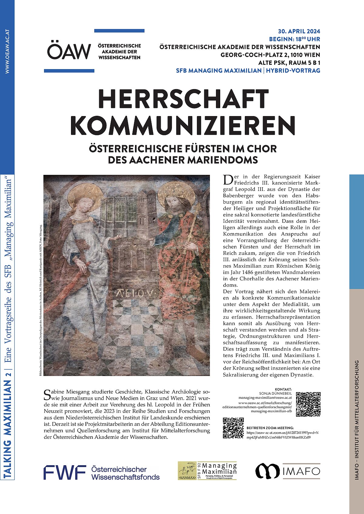 Poster Talking Maximilian 2, Herrschaft kommunizieren