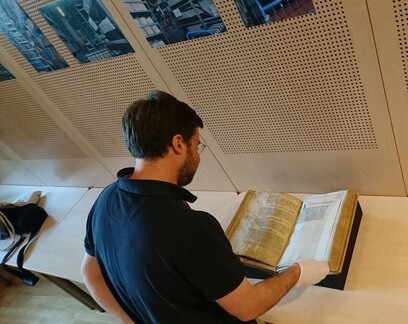Das Wiener Handwerksordnungsbuch wurde von den vielen BesucherInnen bestaunt. 