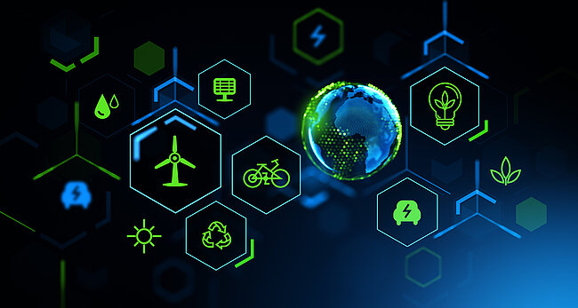 Collage von Symbolen zum Thema Energie (iStockphoto)