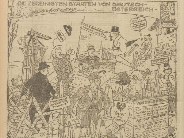 © Karikatur aus der Zeitung „Der Morgen“ v. 5. April 1920, S. 8. © ANNO, ÖNB
