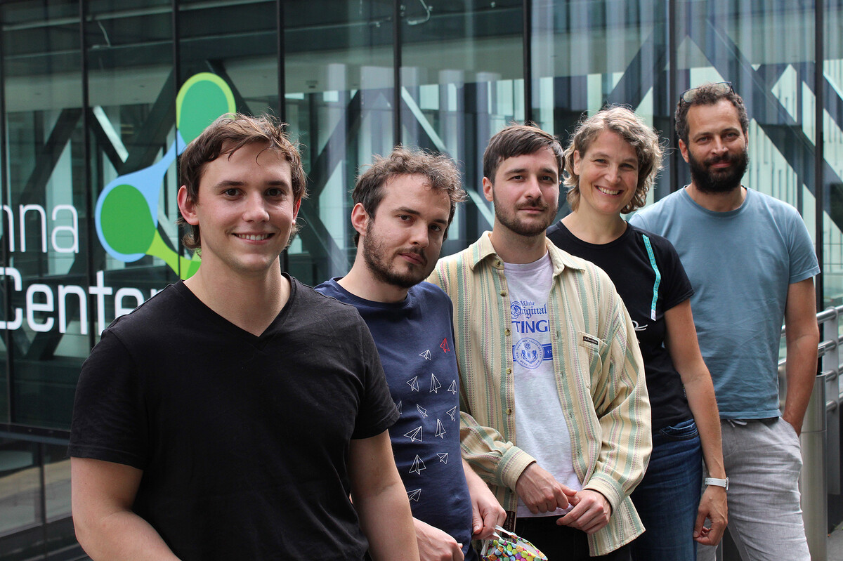 Left to right: Max Kellner, Jakob Schnabl, Julian Ross, Andrea Pauli, and Julius Brennecke. ©IMP