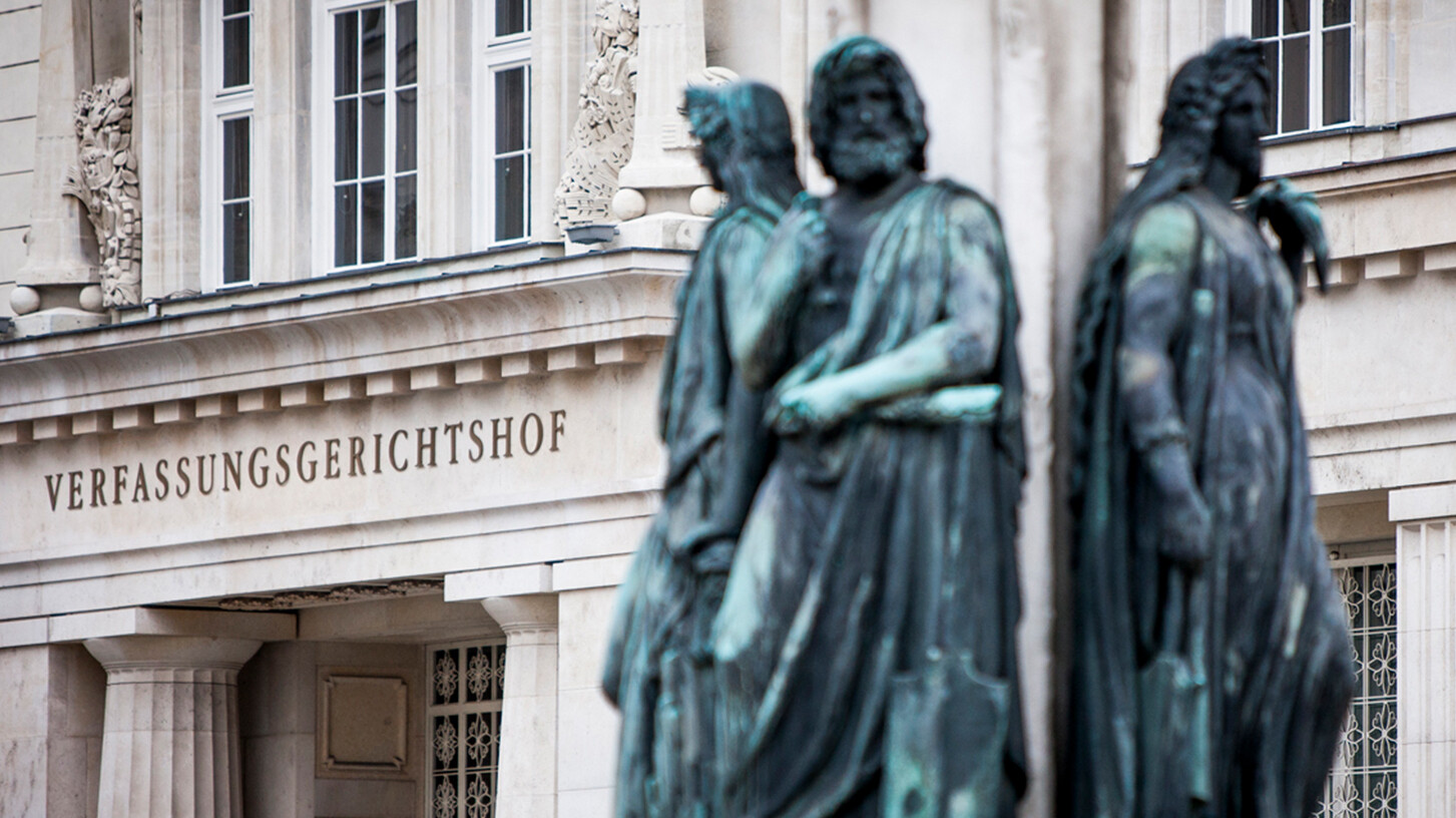 Die „Hüter der Verfassung“: Dem Verfassungsgerichtshof, dessen Gebäude in der Wiener Innenstadt zu finden ist, obliegt es, die Einhaltung der Verfassung zu kontrollieren.