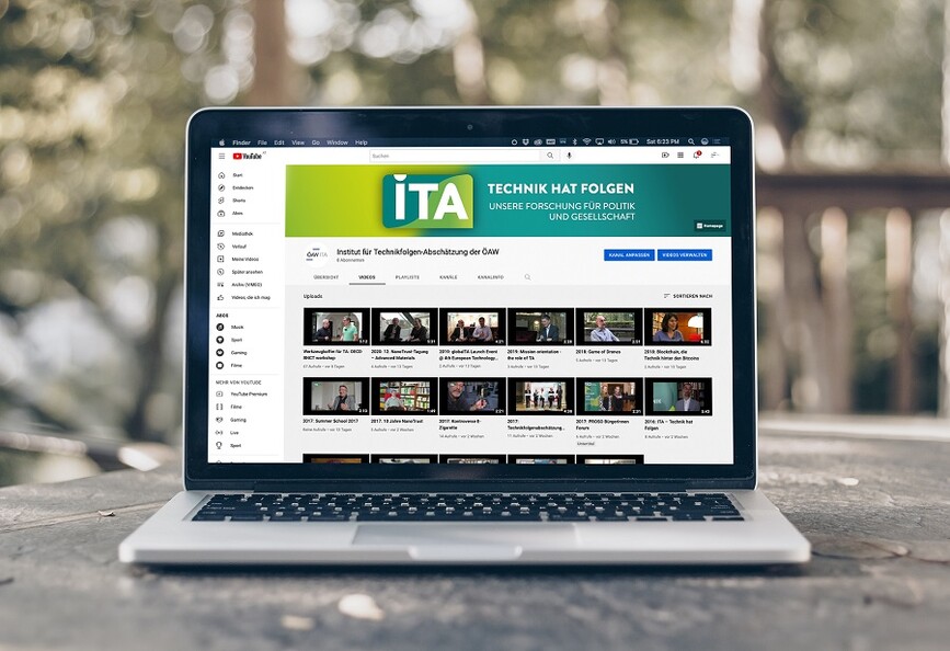 ITA-Youtube-Kanal auf einem Laptop