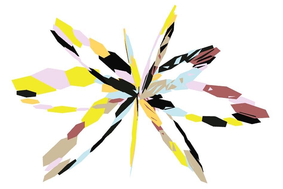Screenshot of the automatically generated, animated logo of the DHd2019 by Matthias Dufner, Katharina Kiefer, Anne Klammt and Jonas Sell