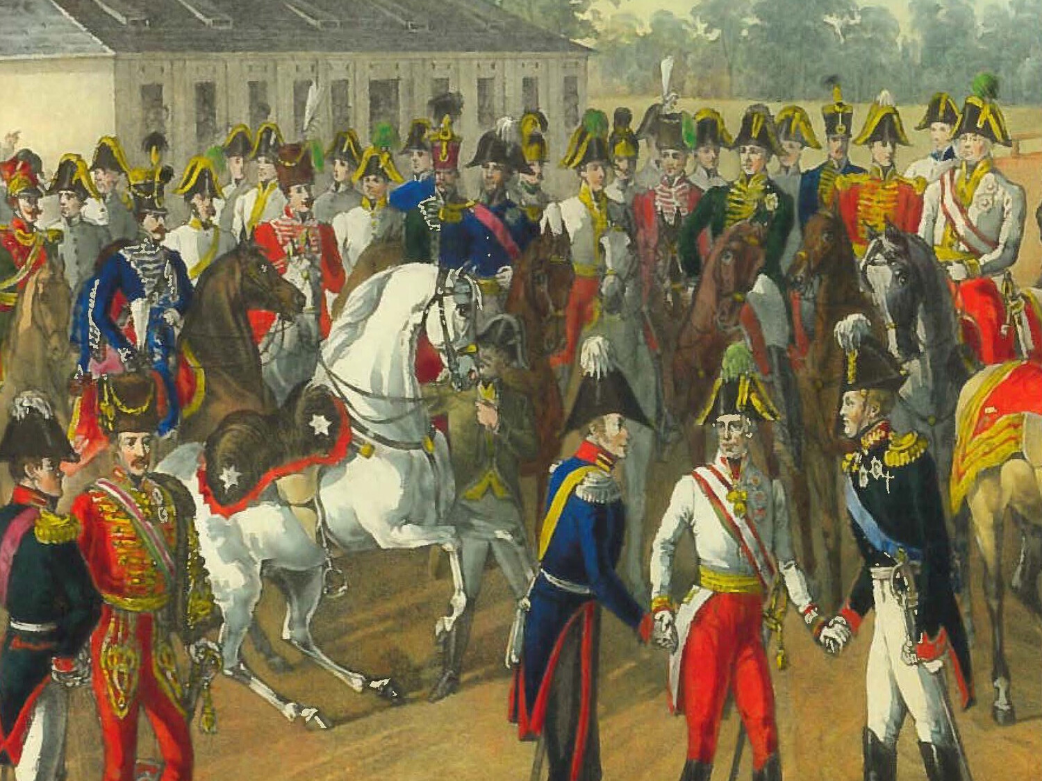 Empfang der verbündeten Monarchen in Wien 1814 anlässlich des Wiener Kongresses. © Bildarchiv der ÖNB