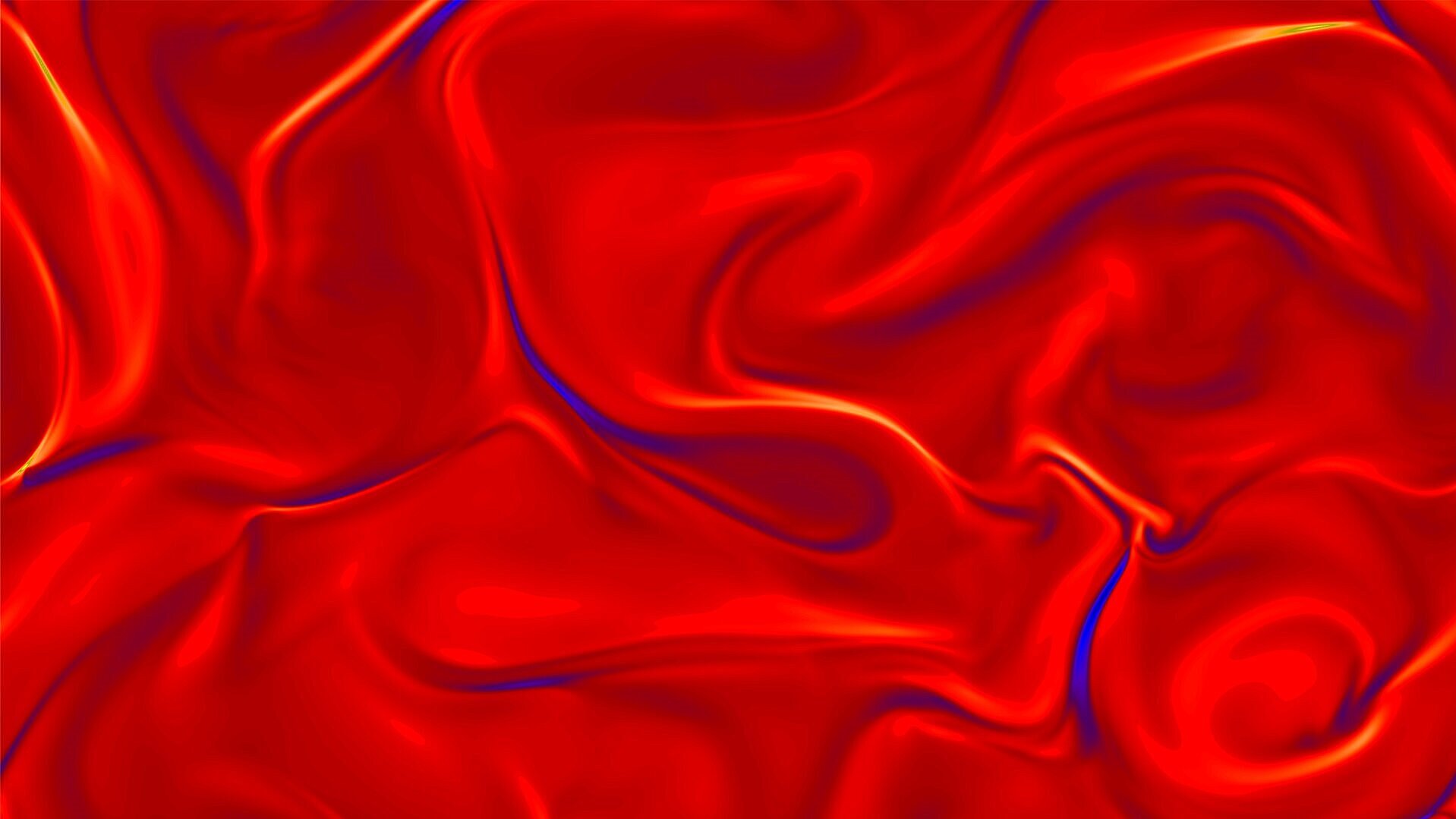 A surface glowing in shades of red and orange, with a wavy pattern and fine blue lines in the background. The graphic depicts a physical structure reminiscent of swirling liquids or folds in fabric.