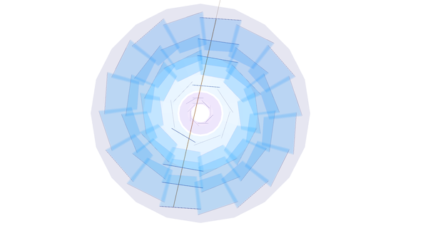Bild: Erste kosmisches Myon, das im VXD (PXD+SVD) gesehen wurde. CR KEK