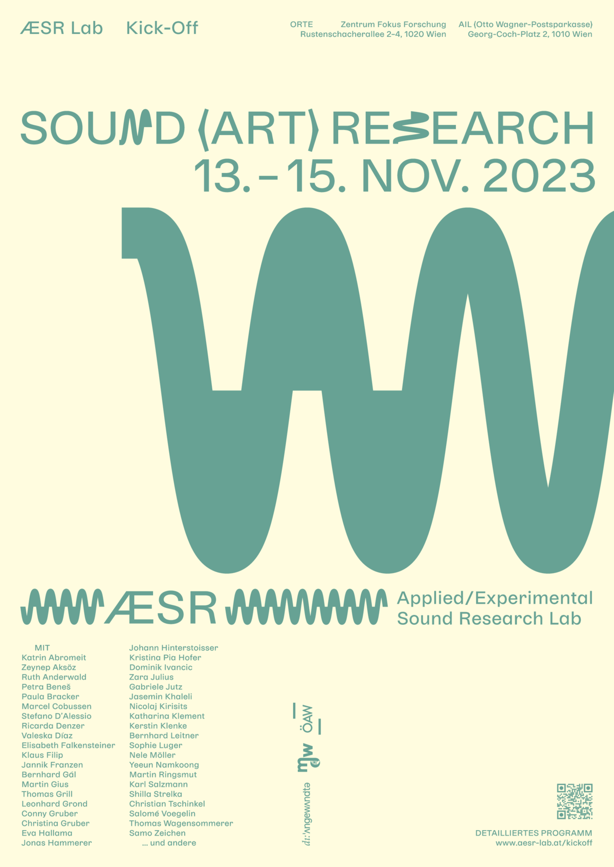 Plakat SOUND (ART) RESEARCH 13. -15. NOV. 2023