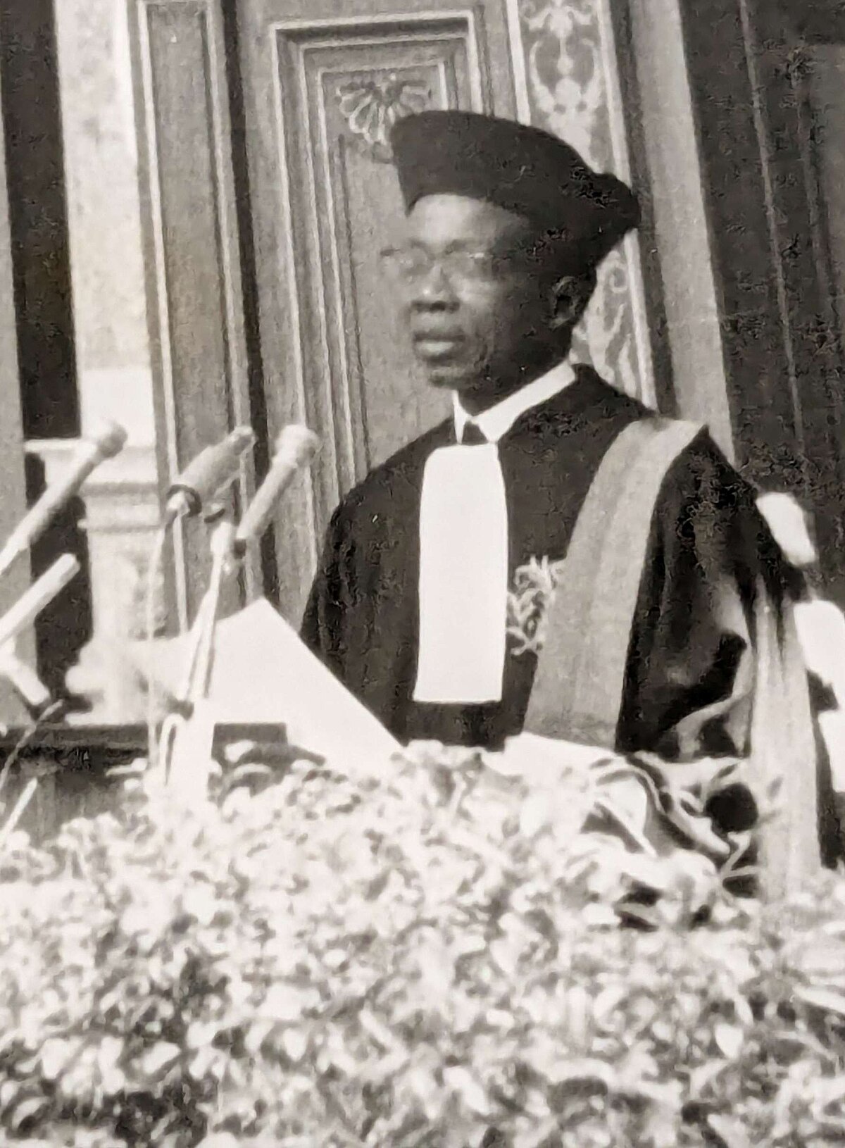 Senghor während seiner Ansprache am 29.4.1975.