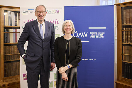 OeAW President Heinz Faßmann and Nobel laureate in Chemistry Jennifer Doudna