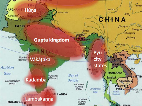 Südasien im 4. Jahrhundert © Wikimedia/CC BY-SA 4.0/Shirazibustan