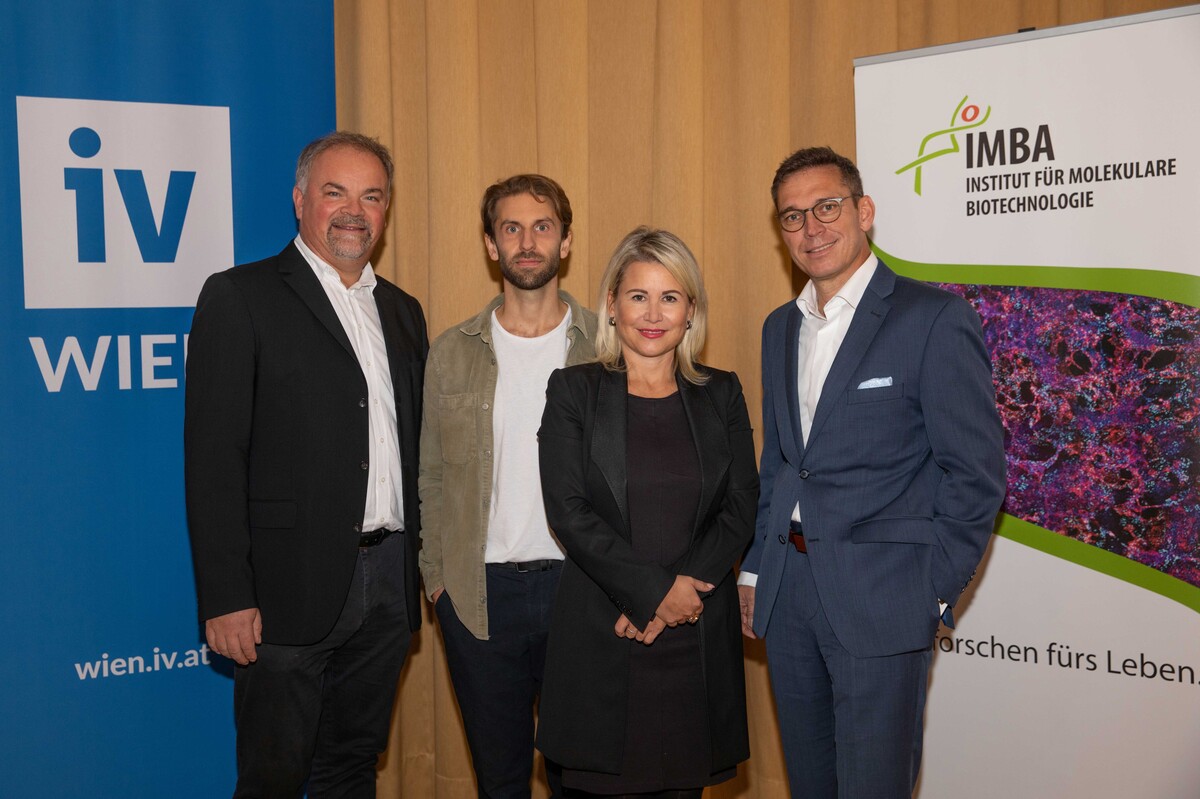 Jürgen Knoblich (IMBA), Reiner Wimmer (IMBA), Ursula Simacek (IV-Wien), Wolfram Schmidt (Biogen)
