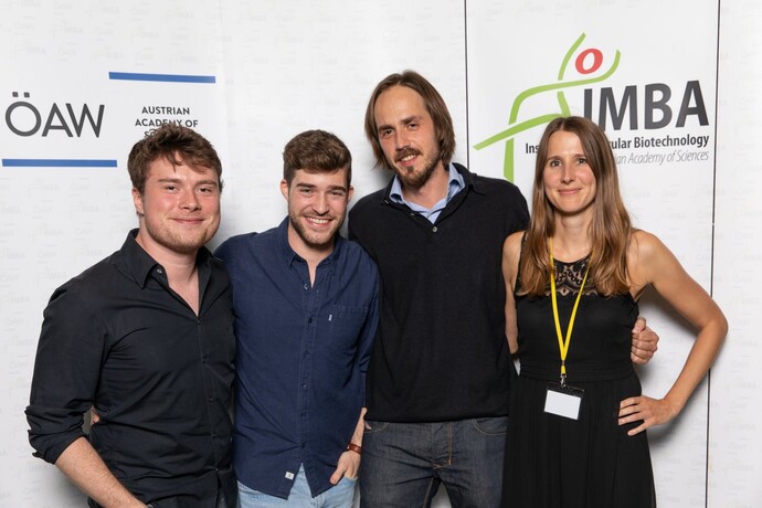 IMBA Forscher: Lukas Emsenhuber, Yannik Thüringer, Johannes Stadlmann, Astrid Hagelkrüys