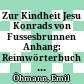 Zur Kindheit Jesu Konrads von Fussesbrunnen : Anhang: Reimwörterbuch und Reimwortverzeichnis
