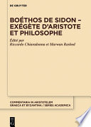 Boéthos de Sidon – Exégète d’Aristote et philosophe /