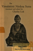 The Vimalakīrti Nirdeśa sūtra : (Wei mo chieh so shuo ching)