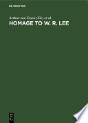 Homage to W. R. Lee : : Essays in English as a Foreign or Second Language /