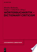 Wörterbuchkritik - Dictionary Criticism /
