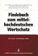 Findebuch zum mittelhochdeutschen Wortschatz : mit einem rückläufigen Index