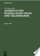 Jahrbuch für musikalische Volks- und Völkerkunde.