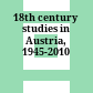 18th century studies in Austria, 1945-2010
