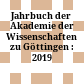 Jahrbuch der Akademie der Wissenschaften zu Göttingen : : 2019 /