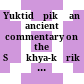 Yuktidīpikā : an ancient commentary on the Sāṁkhya-kārikā of Īśvarakṛṣṇa